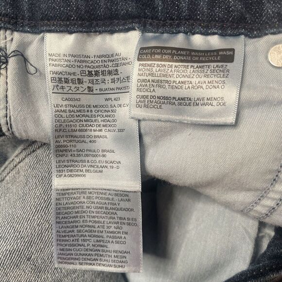 Levi's 505 Straight Women's Size 6 Jeans Dk Wash Denim Classic 90's Lt distress - Picture 10 of 11